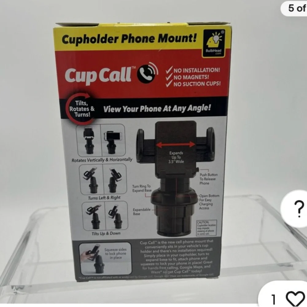 BulbHead Official As Seen On TV Cup Call Cup Holder Phone